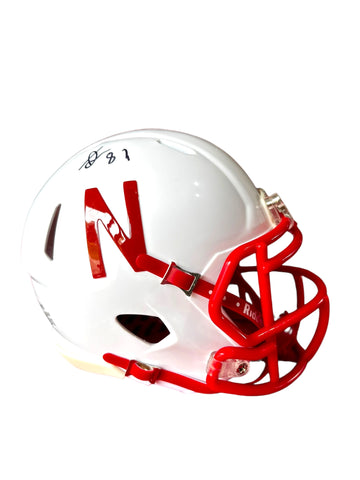 Archie Wilson #83 Nebraska Cornhusker Signed Mini Helmet