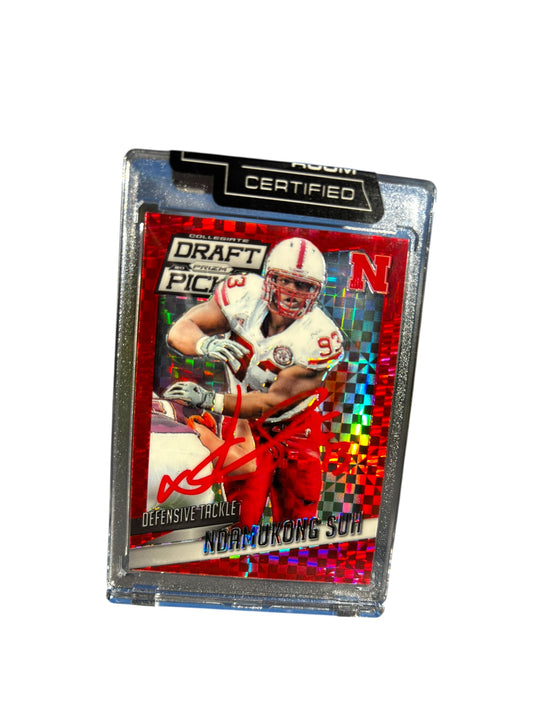 Ndamukong Suh #93 Nebraska Cornhuskers Football Red Refractor 1/1 Go Big Red