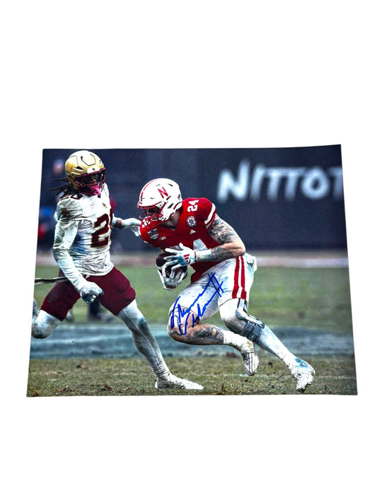 Thomas Fidone II #24 Nebraska Cornhuskers Football Signed Bowl Game Photo