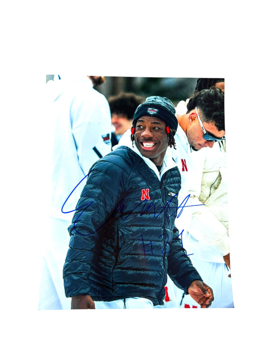 Emmett Johnson #21 Nebraska Cornhuskers Football Signed Bowl Game 8x10