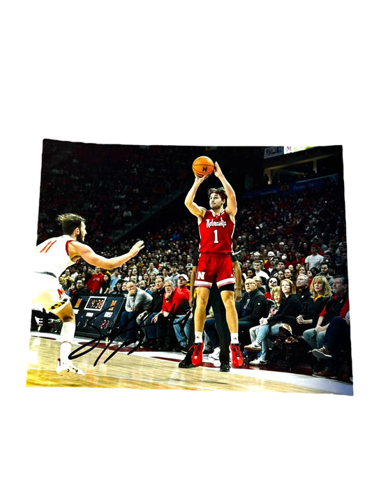 Sam Hoiberg #1 Nebraska Cornhuskers Basketball Signed 8x10