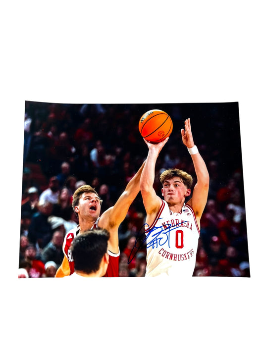 Connor Essegian # 0 Nebraska Cornhuskers Basketball Signed Husker 8x10