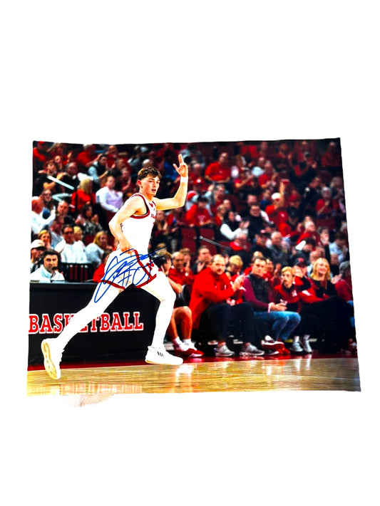 Connor Essegian # 0 Nebraska Cornhuskers Basketball Signed Husker 8x10
