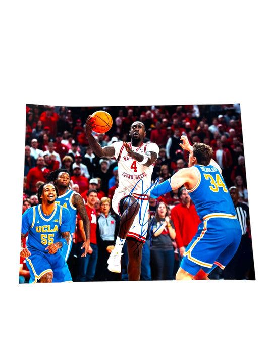 Jawan Gary #4 Nebraska Basketball Signed Husker 8x10