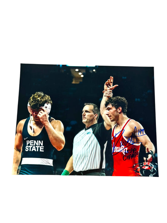 Ridge Lovett 149 Nebraska Cornhuskers Wrestling Signed 8x10