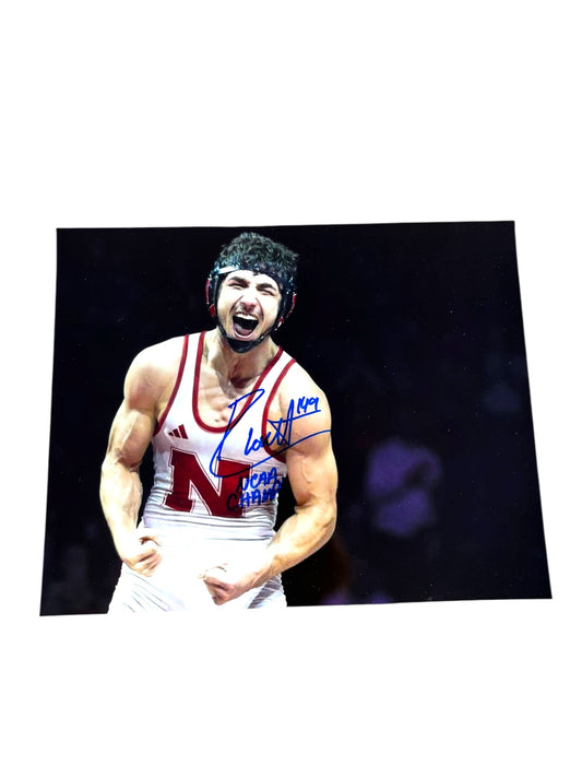Ridge Lovett 149 Nebraska Cornhuskers Wrestling Signed 8x10