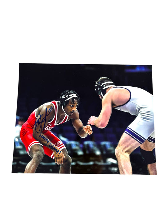 Antrell Taylor 157 Nebraska Cornhusker Wrestling Signed 8x10 National Champion