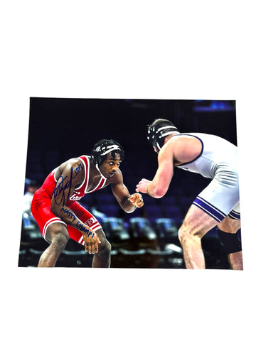 Antrell Taylor 157 Nebraska Cornhusker Wrestling Signed 8x10 National Champion