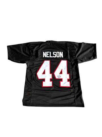 Gerrett Nelson #44 Nebraska Cornhuskers football Signed Husker Blackshirts Jersey