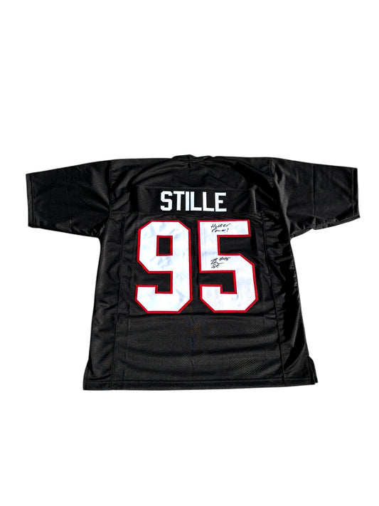 Ben Stille # Nebraska Cornhuskers football Signed Blackshirts Jersey