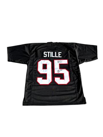 Ben Stille # Nebraska Cornhuskers football Signed Blackshirts Jersey