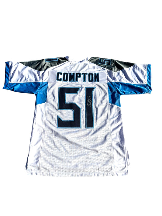 Will Compton #51 Nebraska Cornhuskers football signed Tennessee Titans Jersey