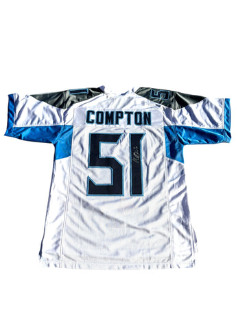 Will Compton #51 Nebraska Cornhuskers football signed Tennessee Titans Jersey