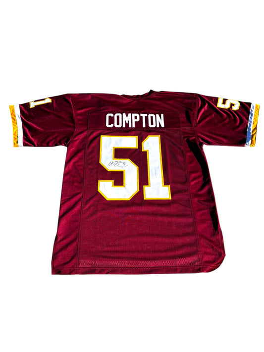 Will Compton #51 Nebraska Cornhuskers football signed Washington Jersey
