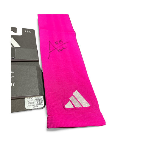 2025 Nebraska Cornhusker Volleyball Signed By Andi Jackson Adidas Pink Out Arm Sleeve