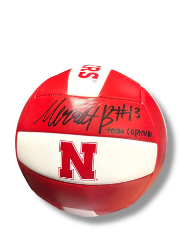 Merritt Beason #13 Nebraska Volleyball Signed Husker Volleyball Team Captian