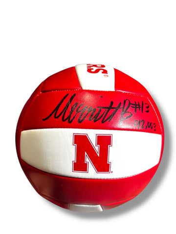 Merritt Beason #13 Nebraska Volleyball Signed Husker Volleyball 92,003