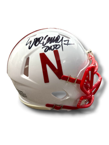 Eric Crouch #7 Signed Nebraska Cornhusker Mini Helmet 2020 Hall Of Fame