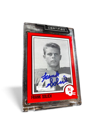 Frank Solich #45 Nebraska Cornhuskers Signed Leesley 1989 Rare Husker Card