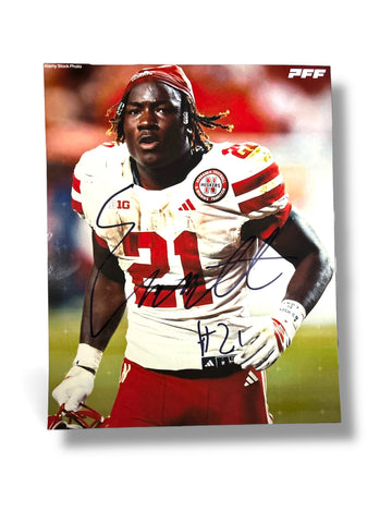 Emmett Johnson #21 Nebraska Cornhuskers Football Signed Bowl Game 8x10