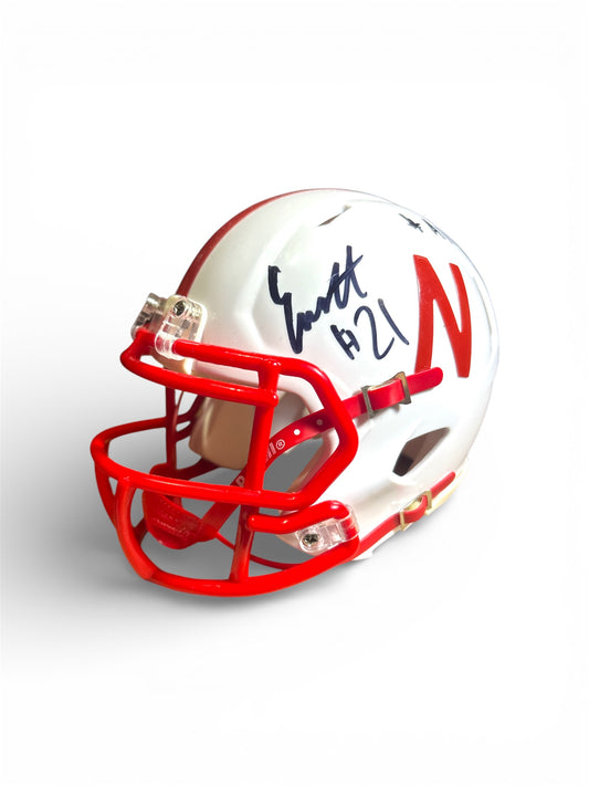 Emmett Johnson #21 Nebraska Cornhusker Football Signed Husker Mini Helmet