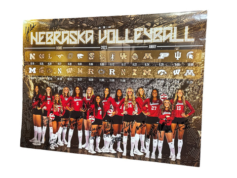 2024 Nebraska Cornhusker Volleyball Team Signed Husker Volleyball Poster JOHN COOK FINAL SEASON