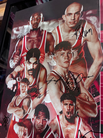 2026 Nebraska Cornhusker Team Signed Wrestling Poster Signed