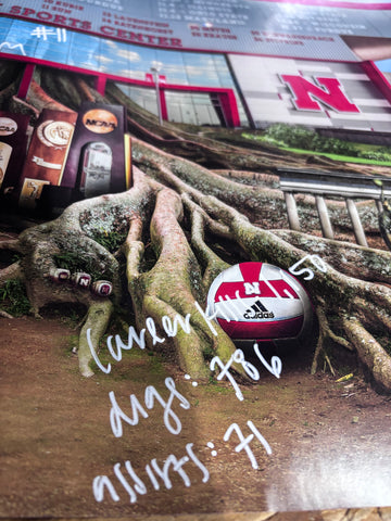 Lexi Sun #11 Nebraska Cornhusker Volleyball Signed Husker Stat Poster