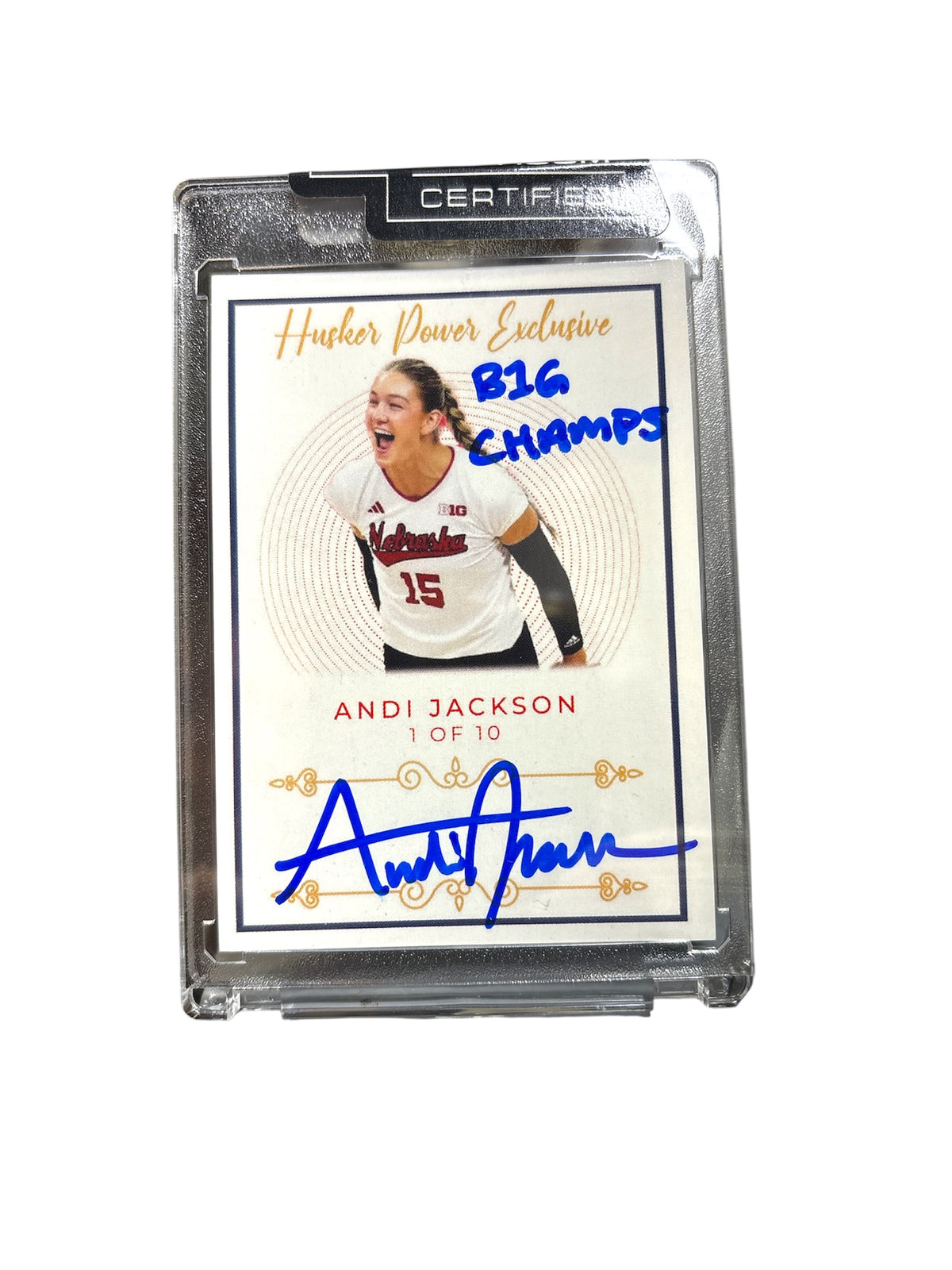 Andi Jackson #15 Nebraska Volleyball Husker Power “B10 Champs” Exclusive Trading Card