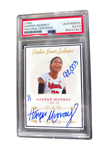 Harper Hurray 1/1 Nebraska Volleyball Trading Card