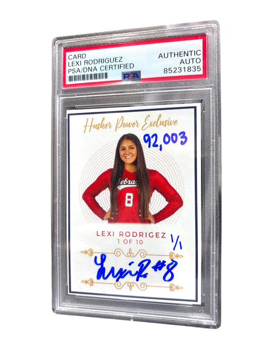 Lexi Rodriguez #8 Nebraska Volleyball 92,003 Signed Husker Power Exclusive Trading Card
