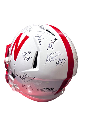 2025 Nebraska Football Full Size Team Signed Helmet