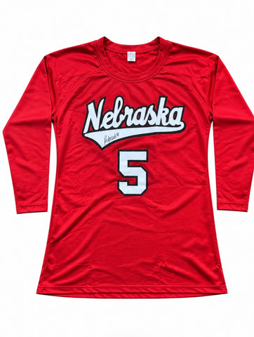 Rebekah Allick #5 Nebraska Cornhusker Volleyball Husker Custom Red Volleyball Jersey