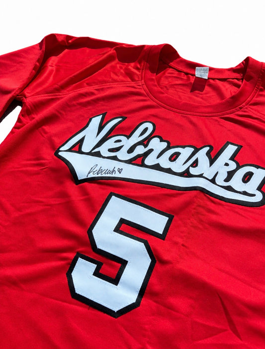 Rebekah Allick #5 Nebraska Cornhusker Volleyball Husker Custom Red Volleyball Jersey