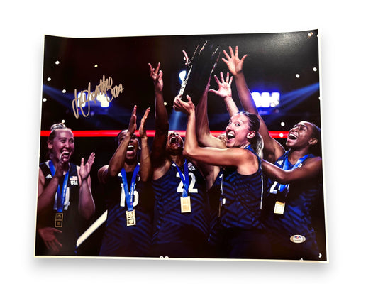 Jordan Larson Nebraska Cornhusker Volleyball Signed 16x20 Certified