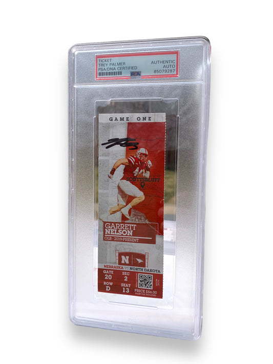 Trey Palmer #3 Nebraska Cornhusker Certified Ticket Stub PSA Certified