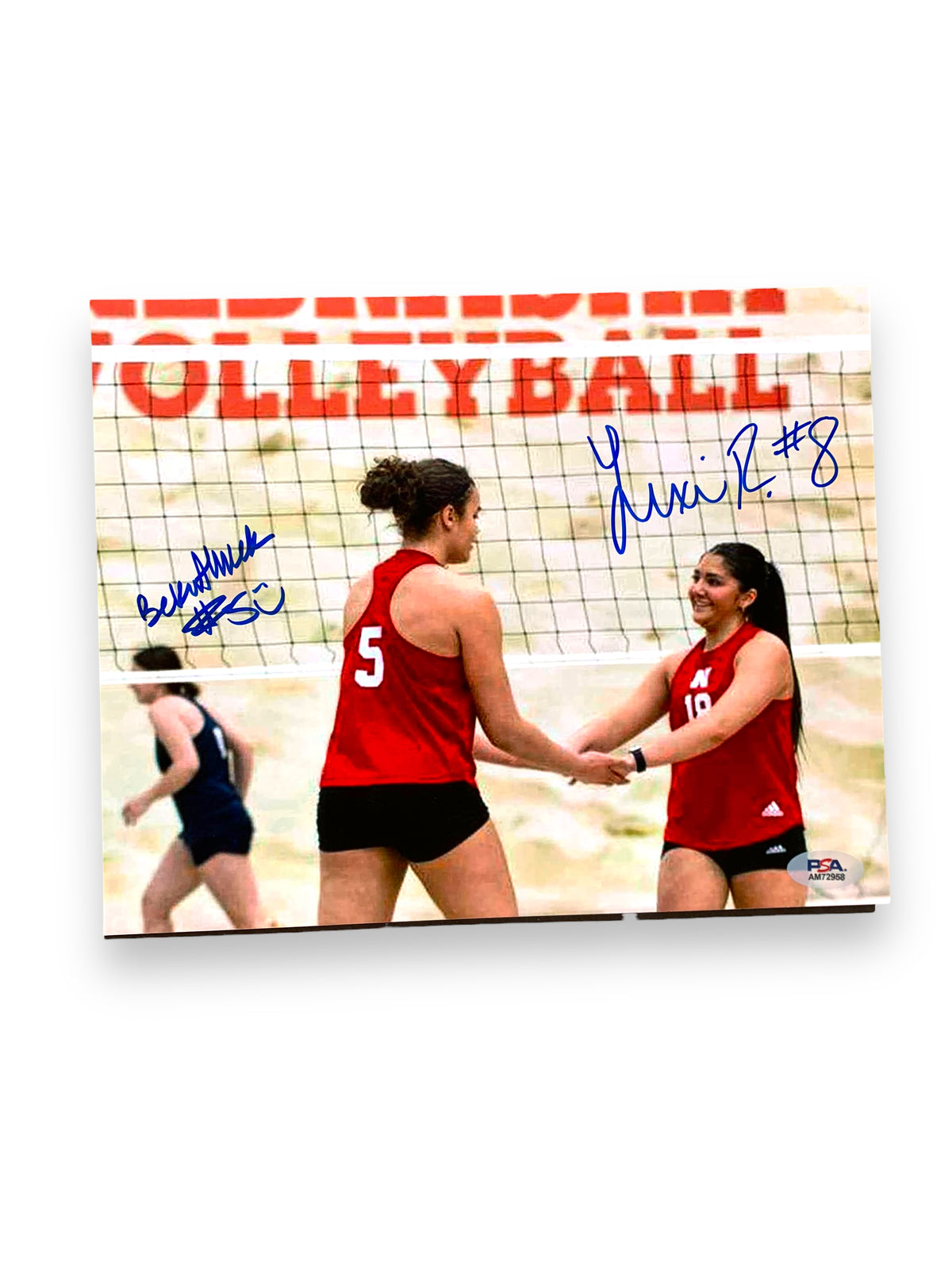 Lexi Rodriguez #8 Bekka Allick #5 Nebraska Celebration  Signed  8x10