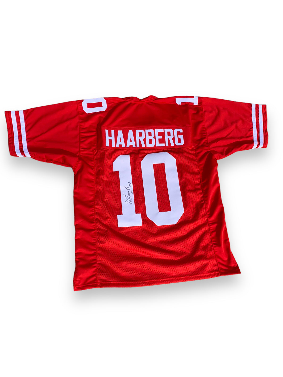 Heinrich Haarberg #10 Autographed  Custom Husker Football Jersey