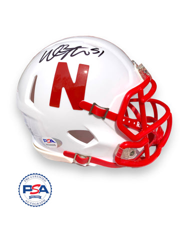 Will Compton #51 Signed Nebraska Cornhusker Mini Helmet