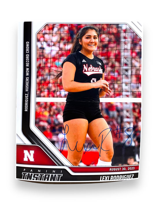 Lexi Rodriguez #8 Nebraska Volleyball 92,003 Signed  Volleyball 11x14