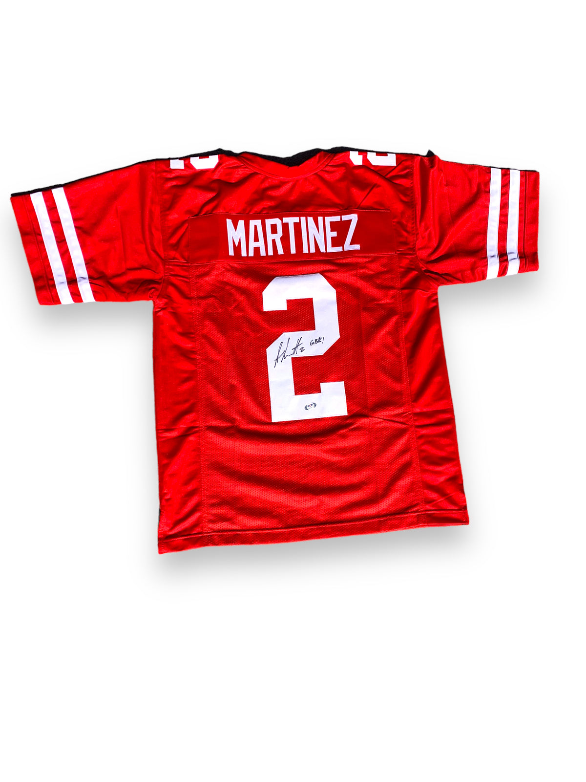 Adrian Martinez #2 NEBRASKA CORNHUSKERS Custom Football Jersey PSA Certified