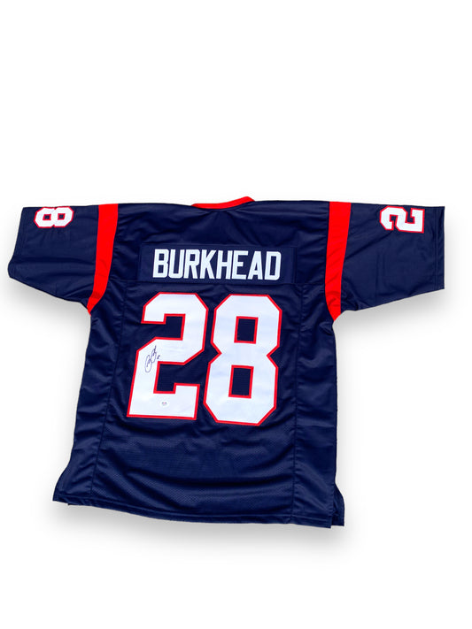 Rex Burkhead Custom Texans  Football Jersey #28 Certified