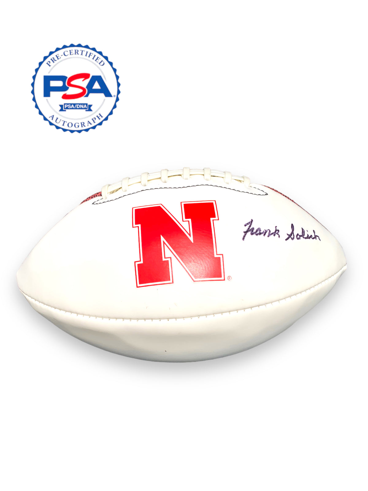 Frank Solich #45 Signed Nebraska Cornhusker Football PSA Certified