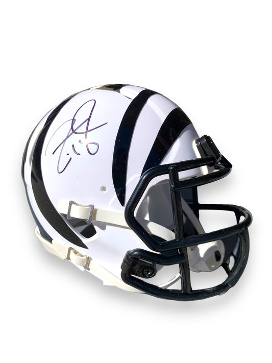 Zac Taylor Pro Big Red Bengals Mini Helmet PSA Certified