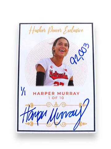 Harper Hurray 1/1 Nebraska Volleyball Trading Card