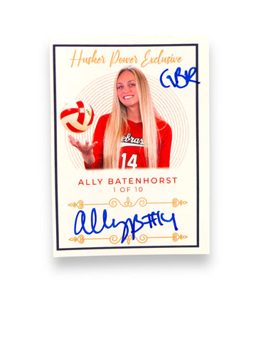 Ally Batenhorst #14 Nebraska Volleyball Husker Power Exclusive Trading Card  1 / 10