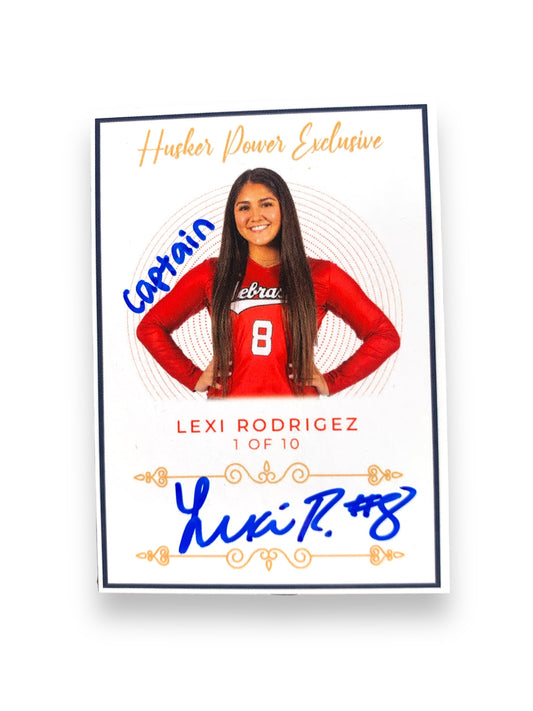 Lexi Rodriguez "Team Captain" Signed Husker Power Exclusive Nebraska Volleyball Trading Card