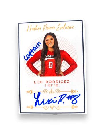 Lexi Rodriguez "Team Captain" Signed Husker Power Exclusive Nebraska Volleyball Trading Card