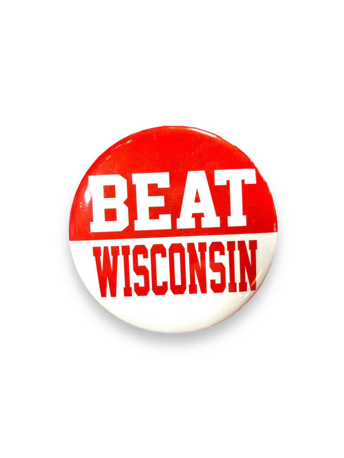 Nebraska Cornhusker BEAT WISCONSIN Button