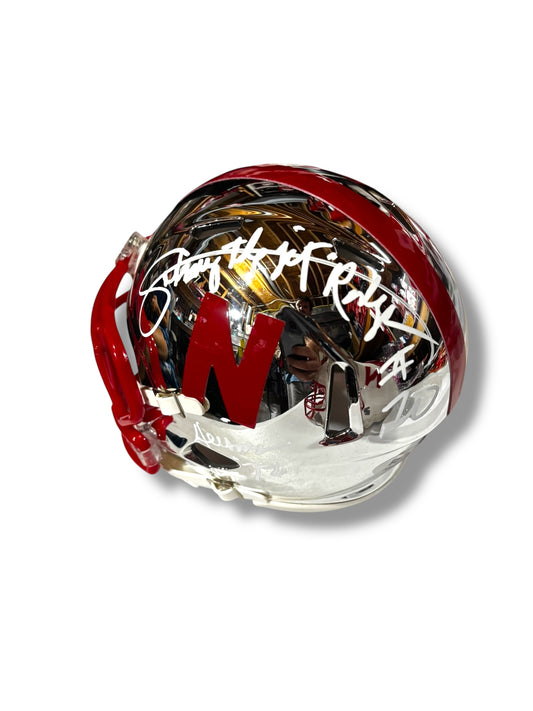 Nebraska Cornhusker Football Heisman Signed Husker Mini Helmet Eric Crouch Mike Rozier Johnny The jet Rodgers